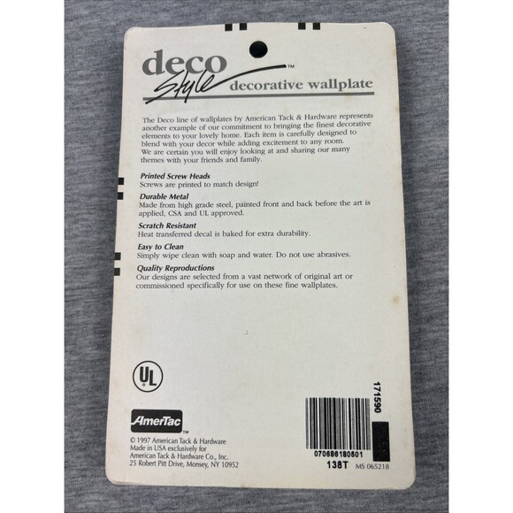 BNIP-Deco Style Vintage 1997 Durable Metal Fresh Eggs Single Wall Swtich Plate - Picture 2 of 3